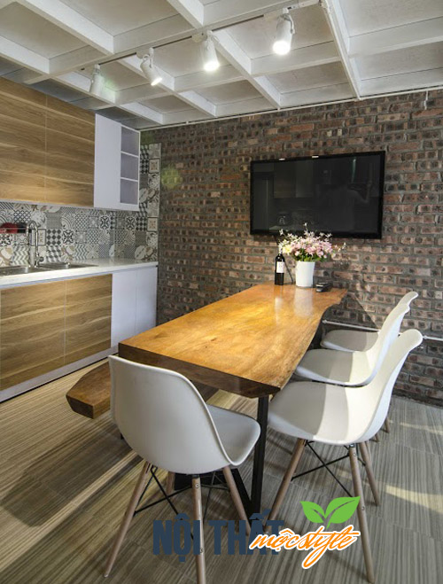 Bàn ghế nguyên tấm cho phòng khách ấn thượng CF50