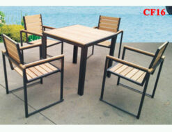noithatmocstyle.vn-Bàn ghế chân sắt mặt gỗ CF16 đẹp