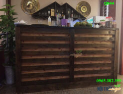 Quầy bar cafe QB44 đậm chất vintage-Nội thất Mộc Style