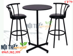 Bàn ghế bar cafe CF79 đẹp, phong cách vinatage