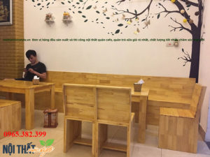 Bàn ghế quán trà sữa đẹp, giá rẻ - noithatmocstyle.vn