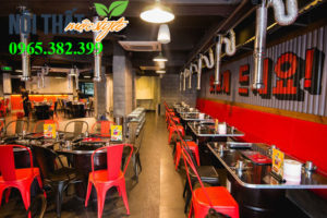 Bàn nướng thùng phi độc đáo, bài trí đậm chất Hàn