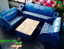 noithatmocstyle.vn-Bàn ghế thùng phi TP04 đẹp sáng tạo