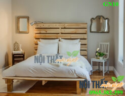 Giường pallet gỗ thông giá rẻ GN10-noithatmocstyle.vn