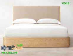 Giường ngủ GN10 đẹp mộc mạc với chất gỗ sồi nga cao cấp