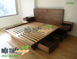 Giường gỗ pallet , giường hộc kéo tiện dụng-noithatmocstyle.vn