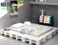 Giường ngủ từ pallet gỗ GN12, đẹp, rẻ nhất Hà Nội-noithatmocstyle.vn