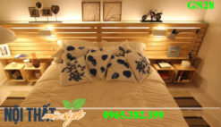 Giường pallet GN28, giường ngủ pallet gỗ thông đẹp