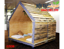 Giường pallet gỗ, giường ngủ cho bé đẹp mộc mạc, độc đáo