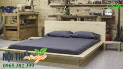 Giường pallet GN40 đẹp, giường gỗ tự nhiên giá rẻ, chất lượng tốt