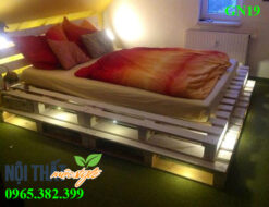 Giường pallet gỗ GN19 đẹp hiện đại, giường gỗ giá rẻ