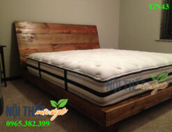 giường pallet Gn43 đẹp mộc mạc, giường ngủ gỗ giá rẻ