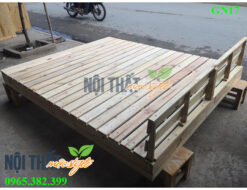Giường pallet, giường ngủ từ pallet gỗ thông mã GN17 rẻ đẹp