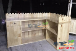 Quầy bar chưa nhiều hộc và tủ đựng đồ tiện lợi, an toàn