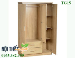 Tủ quần áo TG15-Tủ quần áo gỗ tự nhiên tại Hà Nộigiá rẻ nhất