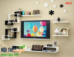 Kệ trang trí KE32 đẹp hiện đại, thiết kế trẻ trung