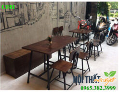 Bàn ghế cafe CF81 đậm chất Vintage, tạo hình đẹp với phong cách chất lừ