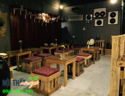 Bàn ghế quán cafe CF101, bàn ghế quán trà sữa đẹp, giá rẻ