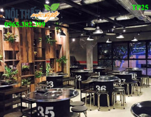 5 mẫu bàn ghế lẩu nướng đẹp, hút khách nhất