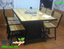 mẫu Bàn ghế quán lẩu nướng CF103 đẹp, giá rẻ nhất chỉ có tại Nội thất Mộc Style
