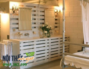 Bàn phấn, bàn trang điểm-Nội thất từ gỗ pallet đẹp