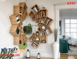 Kệ sách treo tường KE83 biến tấu cho góc nhà đầy ấn tượng