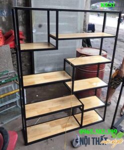 Kệ trang trí KE51 đẹp với nhiều ô để sách