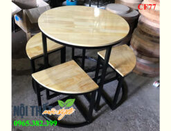 Bàn ghế cafe CF77 đẹp, độc đáo cho quán cafe nhỏ-noithatmocstyle.vn