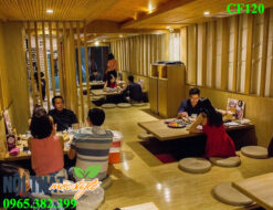 Bàn ghế lẩu nướng CF120 mang nét đẹp xứ sở hoa anh đào vào thiết kế