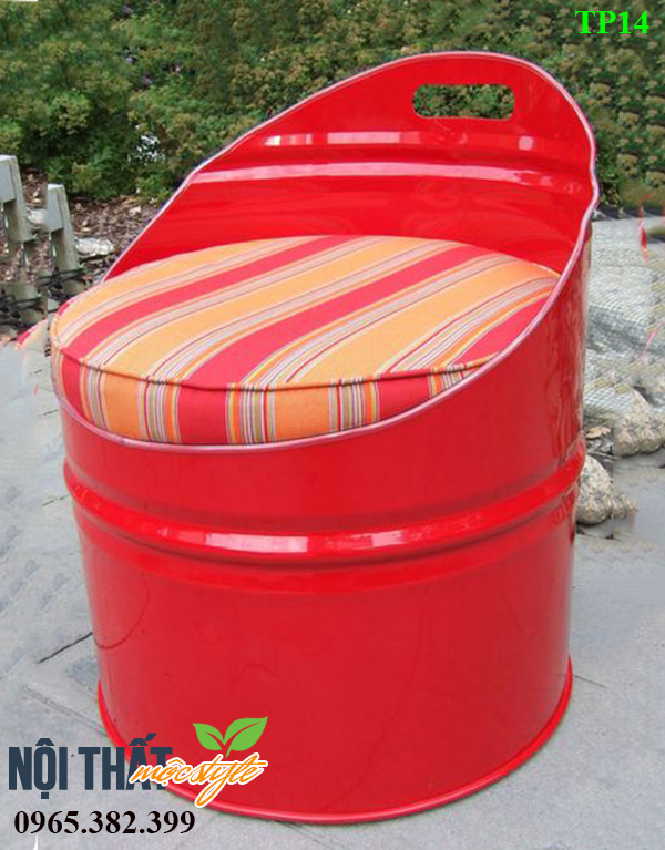 Ghế thùng phi TP14 thiết kế oval màu sắc nổi bật - Nội thất Mộc Style