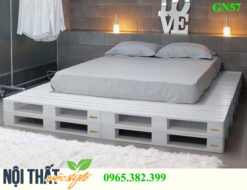 Mẫu Giường pallet Gn57 đẹp sang trọng, hiện đại-noithatmocstyle.vn