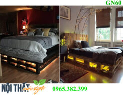 giường ngủ từ pallet gỗ GN60 đẹp, giá cực rẻ