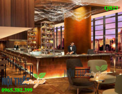 quầy bar đẹp QB23 cho không gian đẳng cấp của nhà hàng, khách sạn