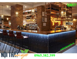 Kiểu Quầy bar QB27 đẹp ấn tượng,màu sắc trang nhã cùng tạo hình đậm chất Rustic Style