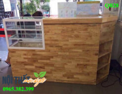 Quầy bar QB28, quầy bar gỗ đẹp từ gỗ thông thân thiện