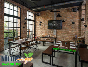 Giá bàn ghế chân sắt mặt gỗ rẻ nhất Hà Nội cho bạn tham khảo