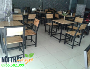 Xưởng sản xuất bàn ghế gỗ chân sắt giá rẻ số 1 Hà Nội