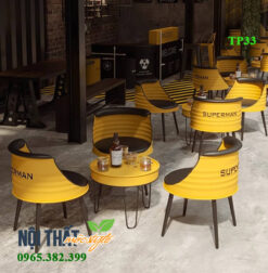 bố trí quán cafe, bar ấn tượng từ thùng phi