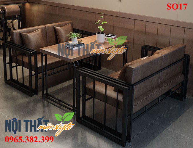 Mẫu ghế băng sofa cafe SO17 đẹp với phong cách Industrial chất lừ-noithatmocstyle.vn