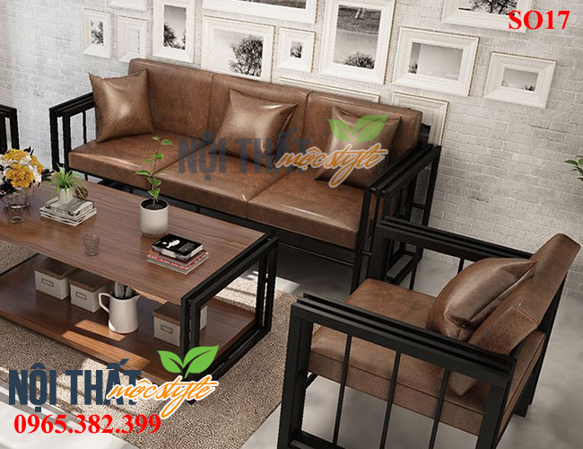 Bàn ghế sofa cafe SO17 mạnh mẽ, cá tính với phong cách Industrial