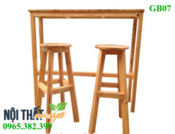 ghế bar GB07 mộc mạc với sơn PU trần-noithatmocstyle.vn