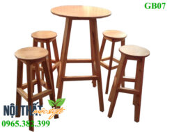 ghế bar gỗ GB07 thiết kế đơn giản , mang sự yên bình tới không gian cafe, trà sữa của bạn