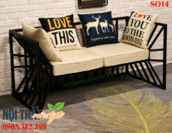 Mẫu Ghế sofa cafe SO14, ghế khung sắt với thiết kế độc