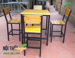 Bàn ghế nhà hàng bia CF76 sơn màu theo yêu cầu