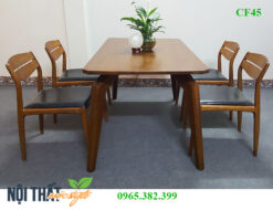 Bộ bàn ghế ăn CF45 với sự góp mặt của ghế vega vô cùng đẳng cấp