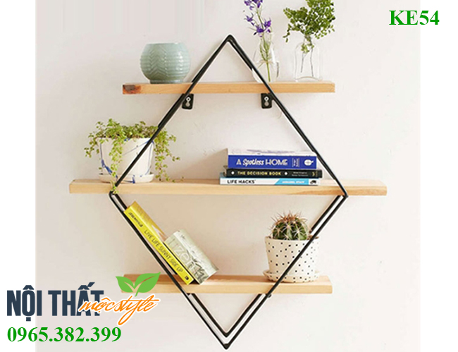 Kệ sắt trang trí KE54 tiện lợi, dễ sử dụng, trang trí khoảng tường thêm ấn tượng hơn