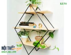 Thiết kế kệ trang trí treo tường KE54 gọn gàng, chắc chắn, dễ sử dụng