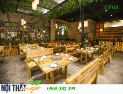Bàn ghế lẩu nướng CF111