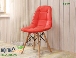 Ghế cafe eames CF49 bọc da ấn tượng với nhiều ô nhỏ trên bề mặt