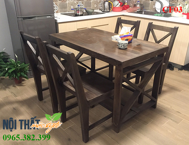 Thiết kế bàn ghế CF03 cổ điển với giá rẻ tại Nội thất mộc Style Thiết kế bàn ghế CF03 cổ điển với giá rẻ tại Nội thất mộc Style